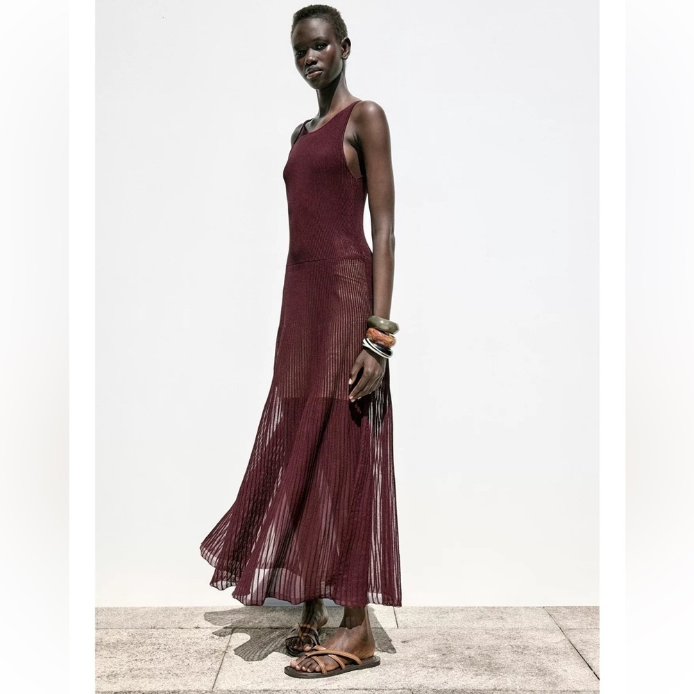 Zara Rib Knit Maxi Dress - Picture 5 of 14